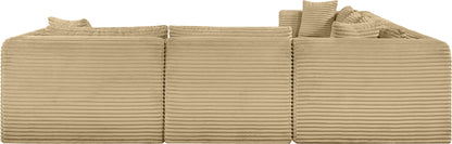 Shaggy - 7 Piece Modular U-Shaped Sectional With Ottoman