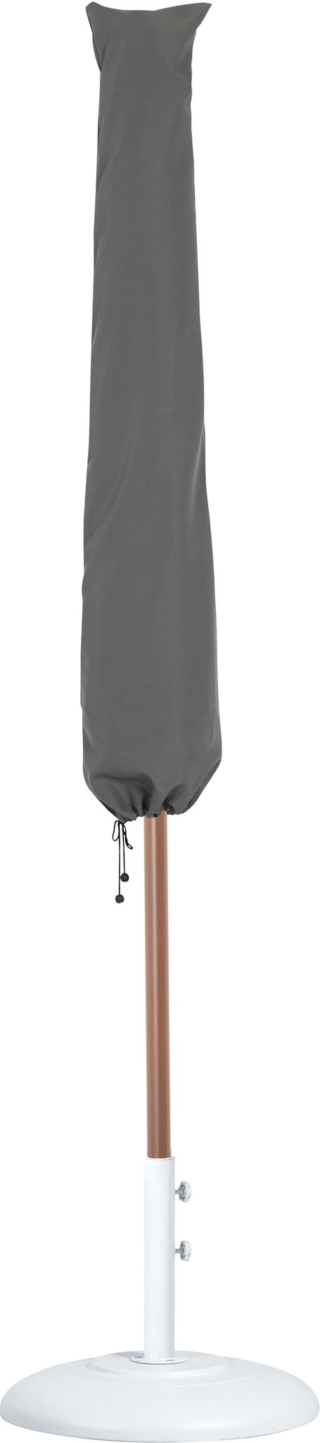Amalfi - Patio Umbrella - White Base / Light Brown Pole