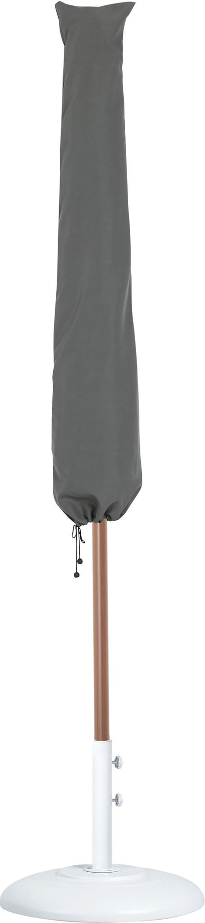 Amalfi - Patio Umbrella - White Base / Light Brown Pole