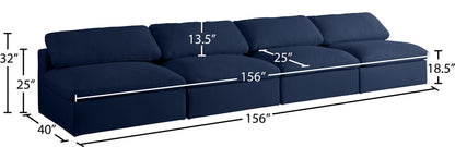 Serene - Modular Armless 4 Seat Sofa