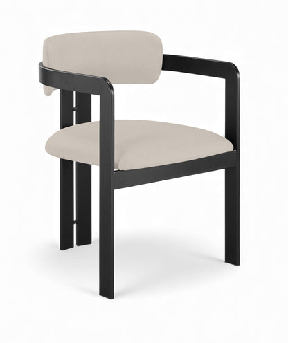 Aurum - Vegan Leather Upholstered Dining Chair With Graphite Black Base (Set of 2)
