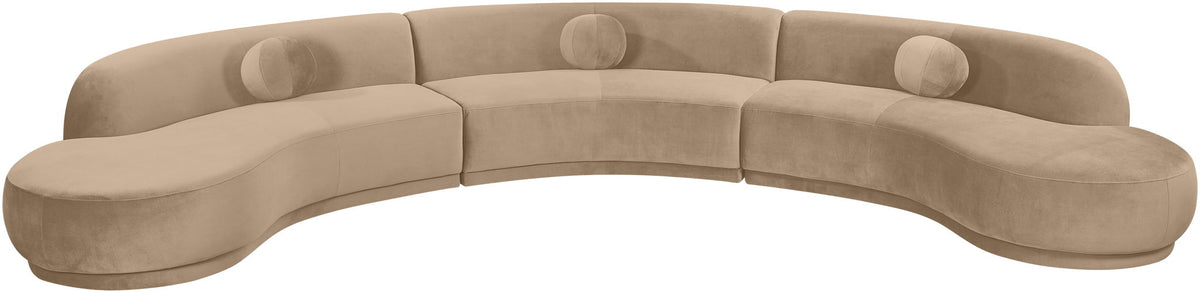 Avra - 177.5" Velvet Performance Fabric Upholstered Sectional