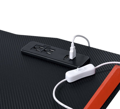 Dragi - Gaming Desk With USB - Black & Red