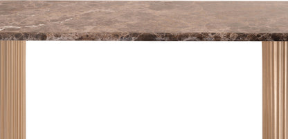 Cindra - Genuine Marble Top And Iron Base Console Table