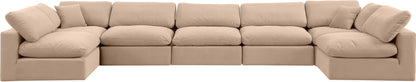 Comfy - 7 Piece Velvet Modular Armless Sectional