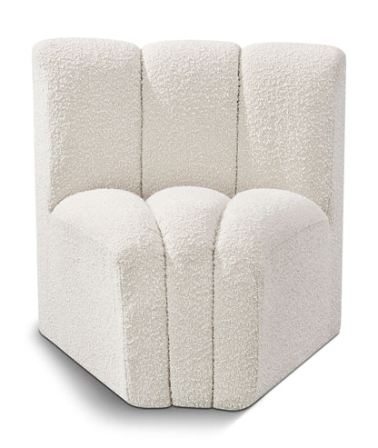 Arc - Boucle Fabric Curved Corner Chair