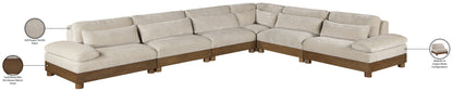 Turin - Chenille Fabric Upholstered Modular Sectional - Taupe