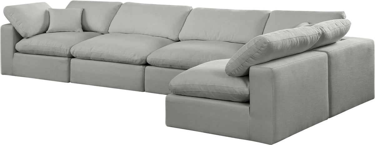 Comfy - 5 Piece Linen Modular Sectional