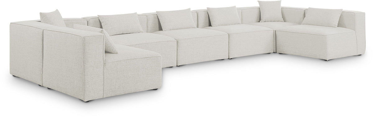 Cube - Linen 7 Piece Modular U-Shaped Sectional
