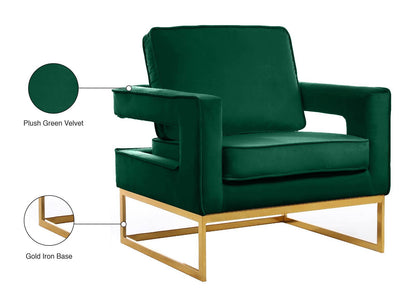 Noah - Accent Chair with Gold Legs