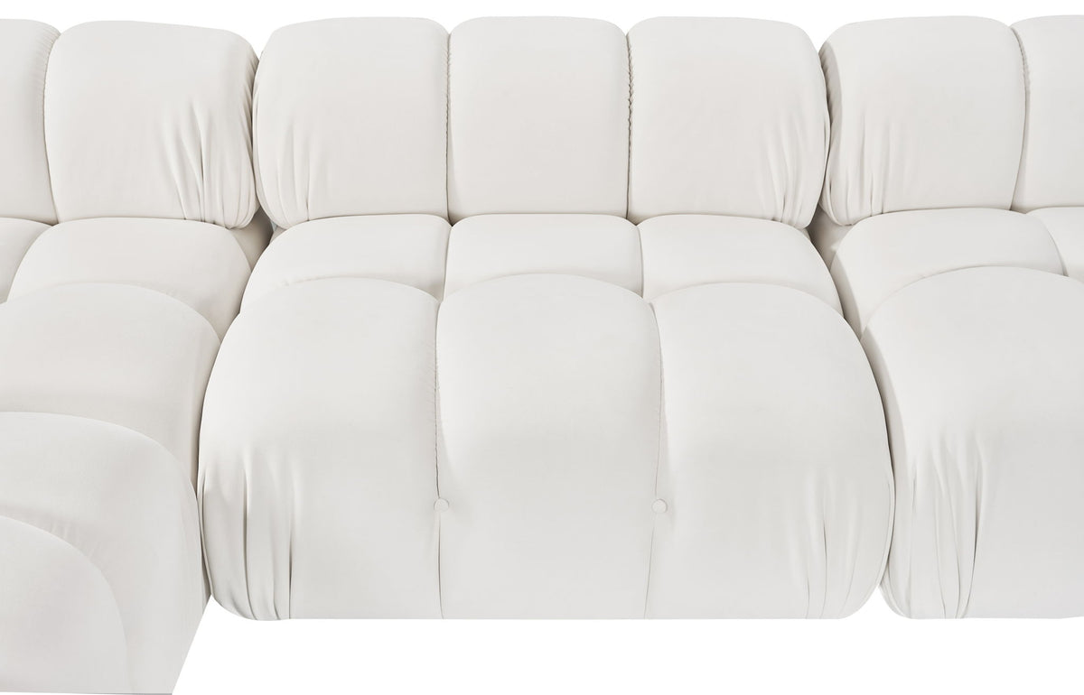 Orin - U-Shaped Velvet 6 Piece Modular Sectional
