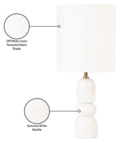 Paros - Base And Linen Textured Fabric Shade Table Lamp