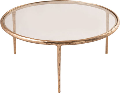 Evren - Glass Top And Aluminum Base Coffee Table