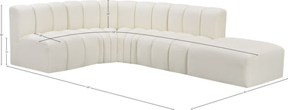 Arc - Faux Leather 5 Piece Corner Modular Sofa