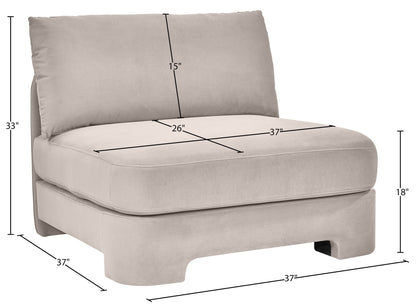 Hammond - Velvet Performance Fabric Upholstered Armless Chair