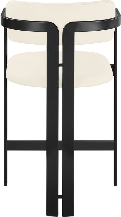Aurum - Vegan Leather Upholstered Counter Stool With Graphite Black Base