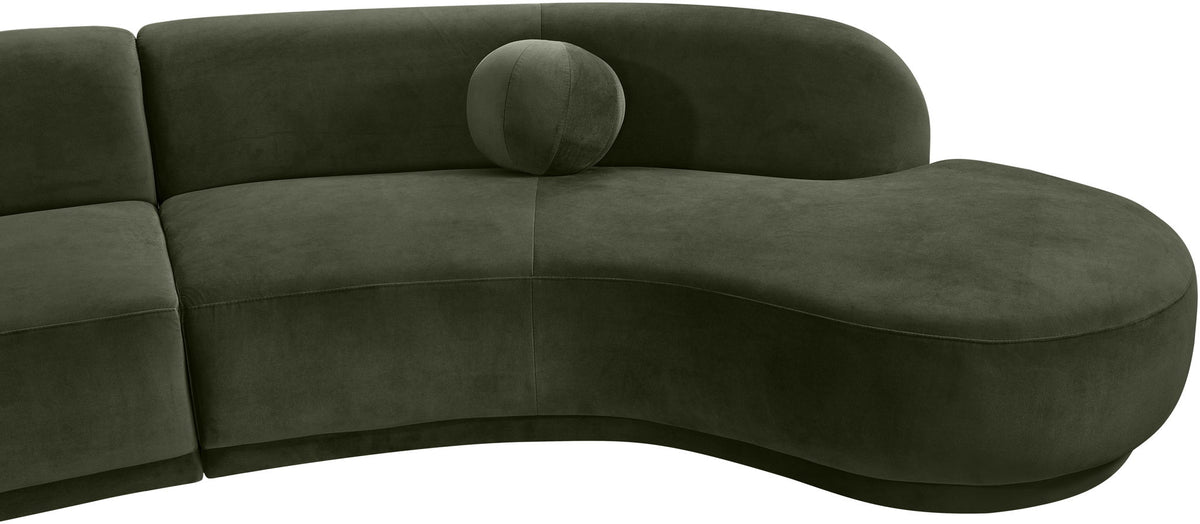 Avra - 189" Velvet Performance Fabric Upholstered Sectional