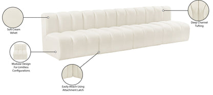 Arc - Velvet 4 Seats Modular Sofa