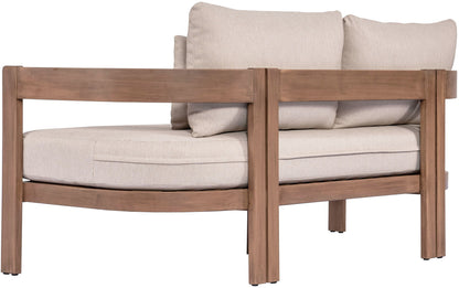 Newport - Water Resistant Fabric 65" Upholstered Outdoor Patio Loveseat