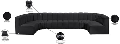 Arc - Faux Leather Modular U-Shaped Sectional