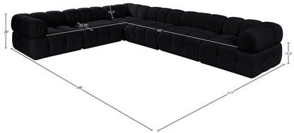 Orin - L-Shaped Velvet 6 Piece Modular Sectional