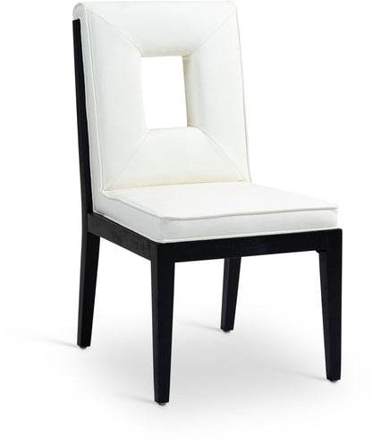 Gwendolyn - Faux Leather Dining Side Chair With Black Frame (Set of 2)