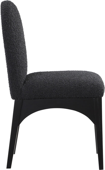 Waldorf - Boucle Dining Side Chair With Black Legs