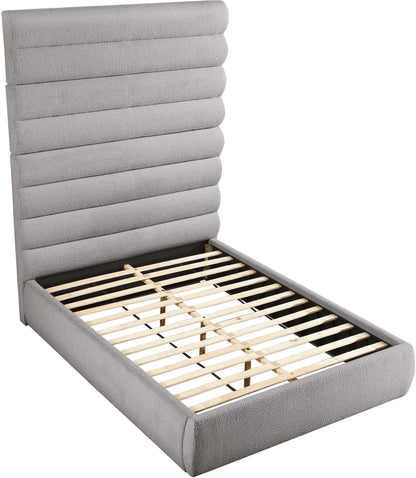 Adam - Boucle Fabric Bed With 89" Headboard