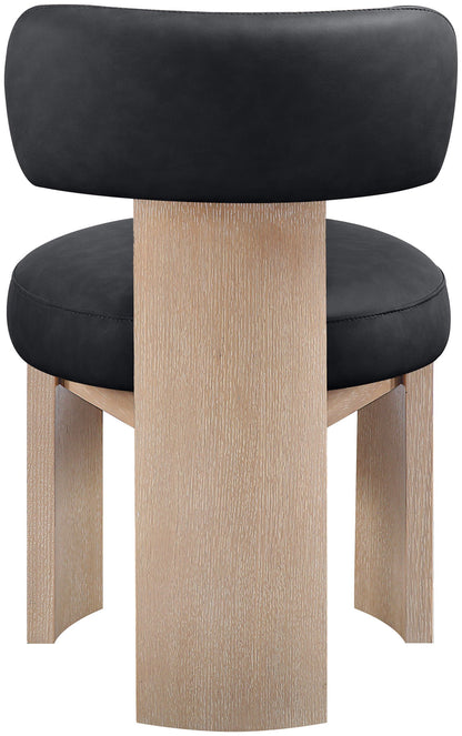 Atelier - Vegan Leather Upholstered Dining Chair (Set of 2) - Painted Natural Frame