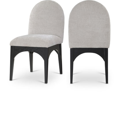Waldorf - Chenille Dining Side Chair With Black Legs