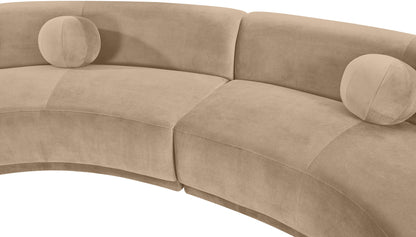 Avra - 177.5" Velvet Performance Fabric Upholstered Sectional