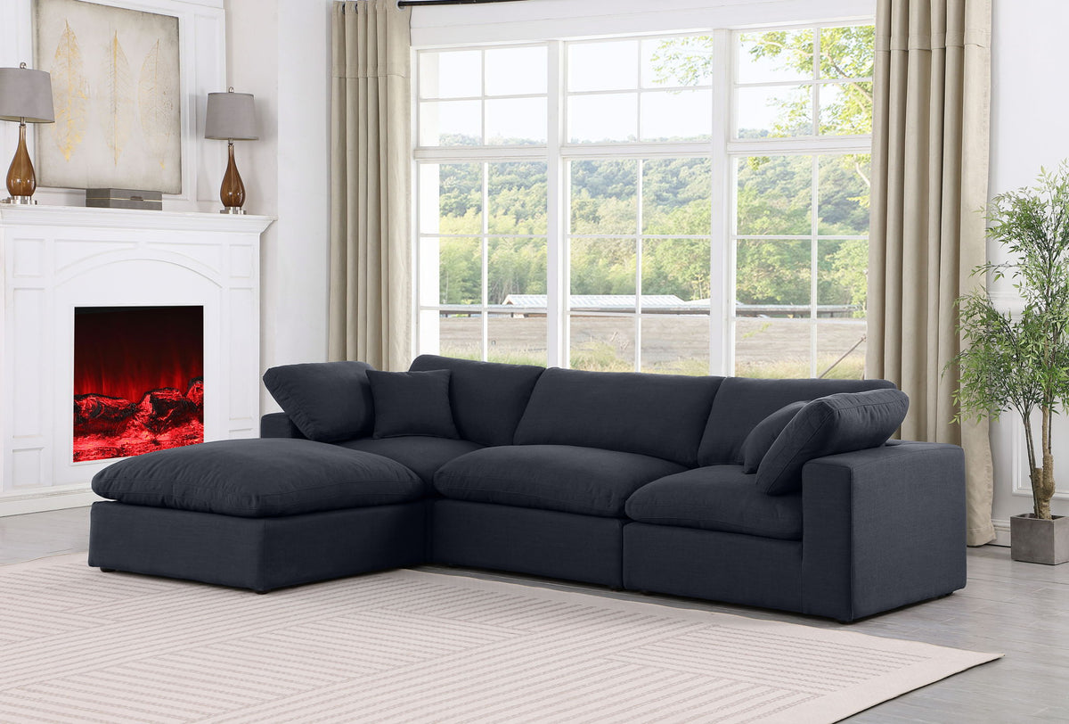 Comfy - 4 Piece Linen Fabric Modular Sectional With Chaise
