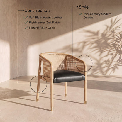 Sylvan - Vegan Leather Dining Chair (Set of 2) - Natural Frame