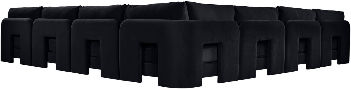 Hammond - Velvet Performance Fabric Upholstered 7 Piece Armless Sectional