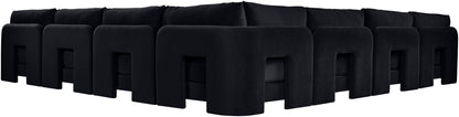 Hammond - Velvet Performance Fabric Upholstered 7 Piece Armless Sectional