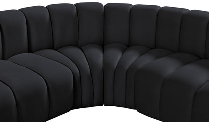 Arc - Velvet 6 Piece Curved Modular Sofa
