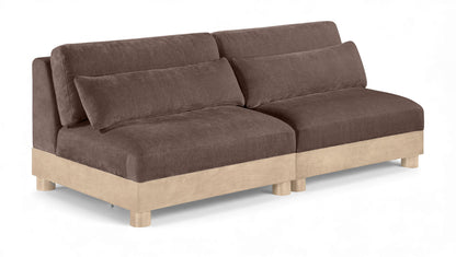 Turin - Chenille Fabric Upholstered Modular Sectional - Brown