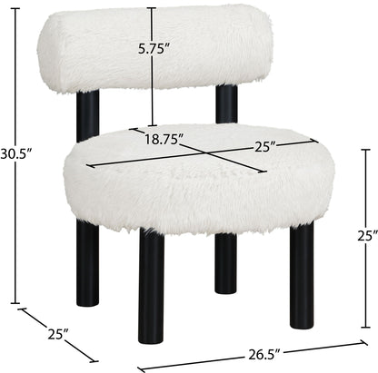 Ambre - Vegan Shearling Fabric Upholstered Accent Chair