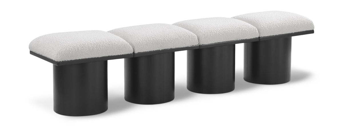 Pavilion - 4 Piece Modular Bench With Black Base