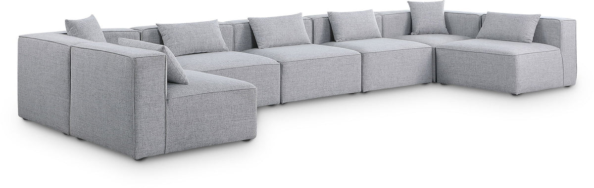 Cube - Linen 7 Piece Modular U-Shaped Sectional