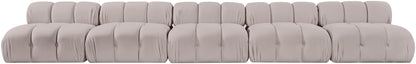 Orin - Velvet 5 Piece Modular Armless Sofa