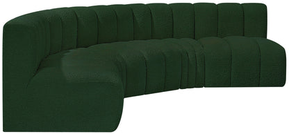 Arc - Boucle Fabric 5 Piece U-Shaped Modular Sofa