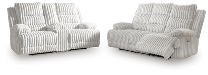 Rhines Falls - 2 Pc. - Power Reclining Sofa And Loveseat - Alloy