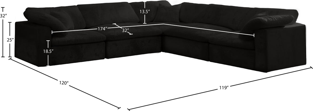 Cozy - 5 Piece Modular Corner Sectional