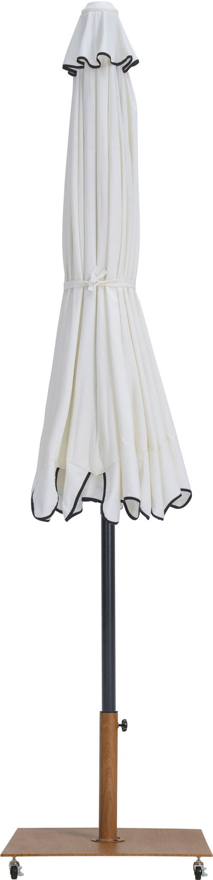 Amalfi - Aluminum Patio Umbrella - Light Brown Base / Black Pole