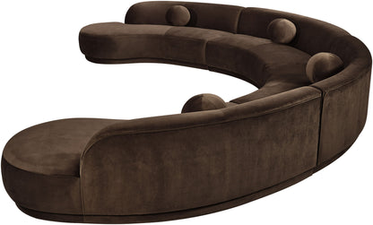 Avra - 189" Velvet Performance Fabric Upholstered Sectional