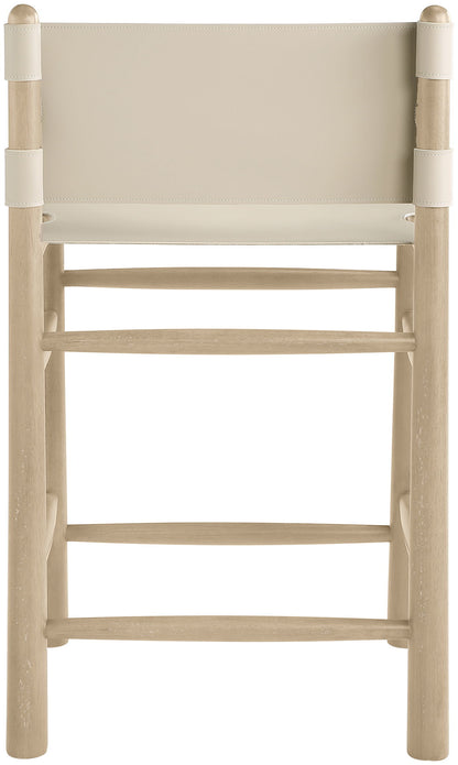 Santos - Upholstered Counter Stool With Stained Natural Base