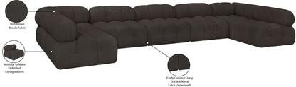 Ames - 7 Piece Boucle Fabric Modular Sectional
