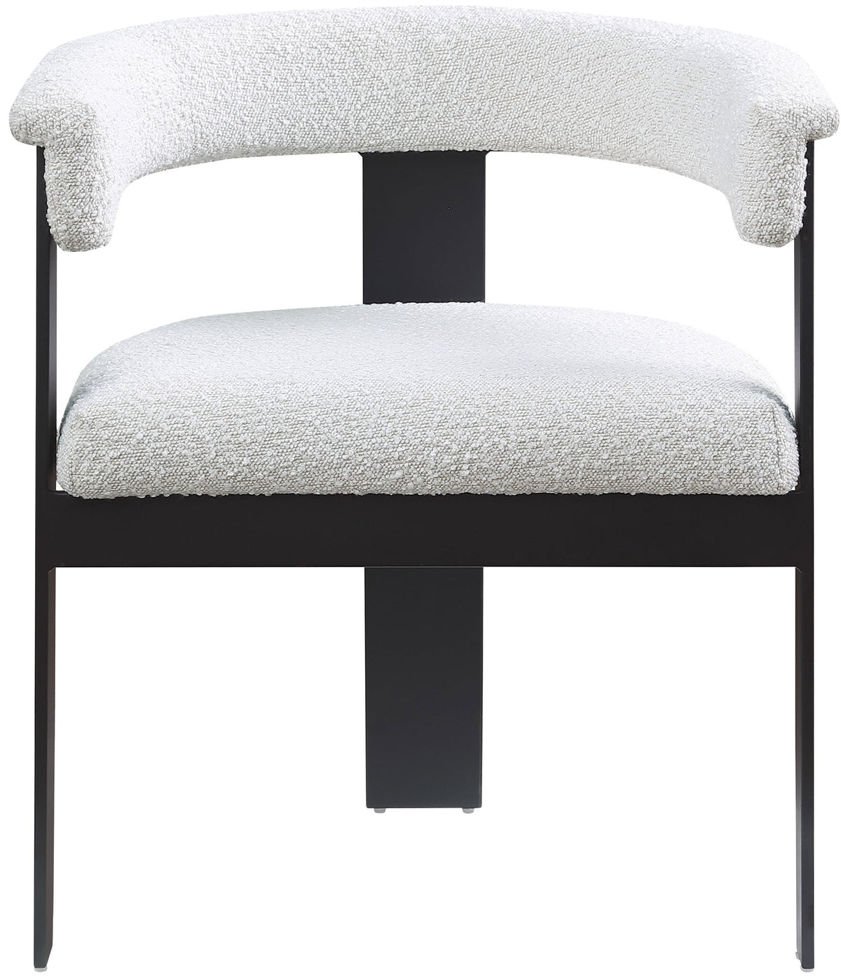Romeo - Boucle Dining Chair With Black Base (Set of 2)
