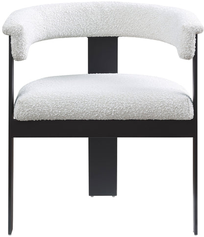 Romeo - Boucle Dining Chair With Black Base (Set of 2)
